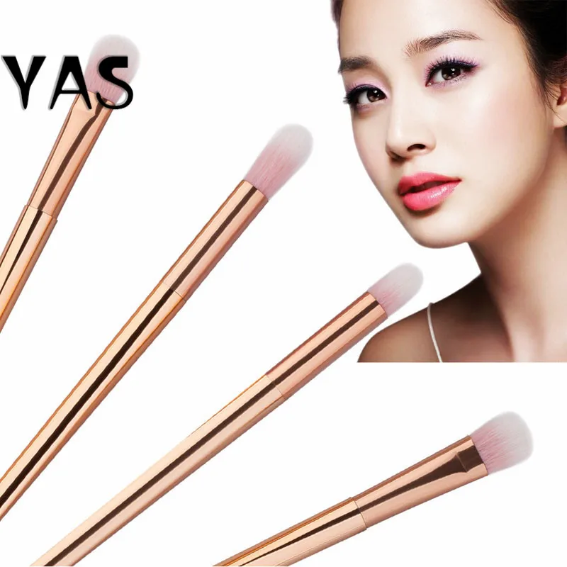 YAS 4pcs Pro Makeup Brushes Set Foundation Powder Eyeshadow Pencil