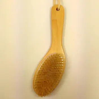 

Natural Bristle Body Soft Massage Brush With A Long Handle Massager For Bath Back Brushes Shower Cellulite Dry Brushing Tools