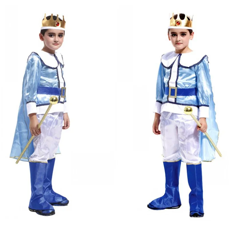 Kids Boy Anime fairy tale Prince Charming Cosplay Halloween king Costume Children's day Masquerade Party Stage performance dress Kids Boy Anime fairy tale Prince Charming Cosplay Halloween king Costume Children's day Masquerade Party Stage performance dress