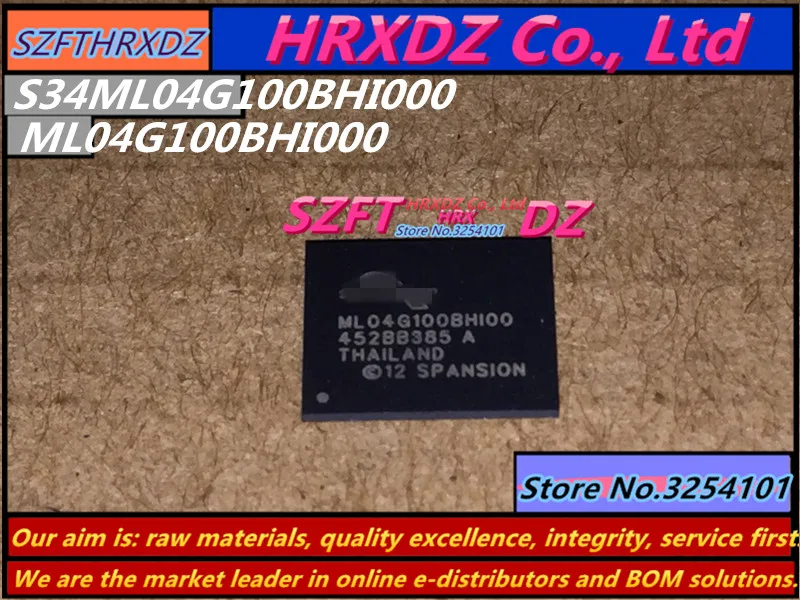

SZFTHRXDZ 100% new original S34ML04G100BHI000 BGA ML04G100BHI00