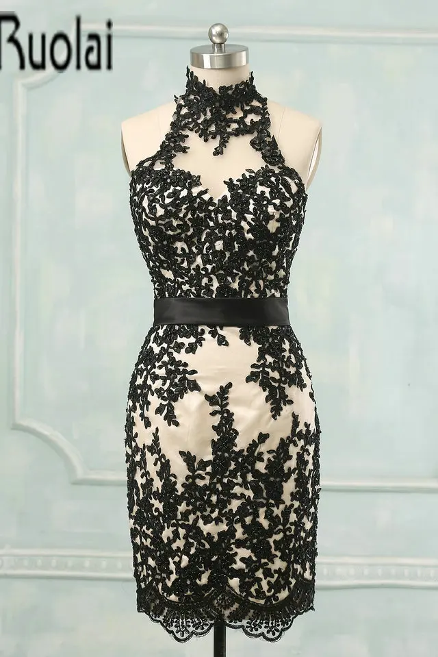 Elegant Evening Dresses Long 2018 High Neck Appliques Evening Gown With Removable Skirt Formal Party Dress Robe De Soiree