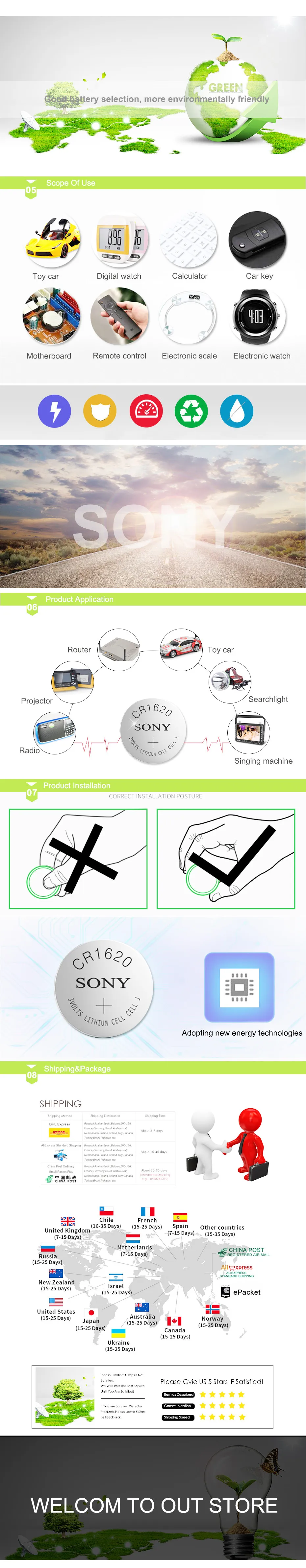 1 шт./лот sony CR2450 CR 2450 3V литиевой часы информационные Брелоки для ключей Батарея батарейки для часы swatch для автомобиля LEXUS Contro