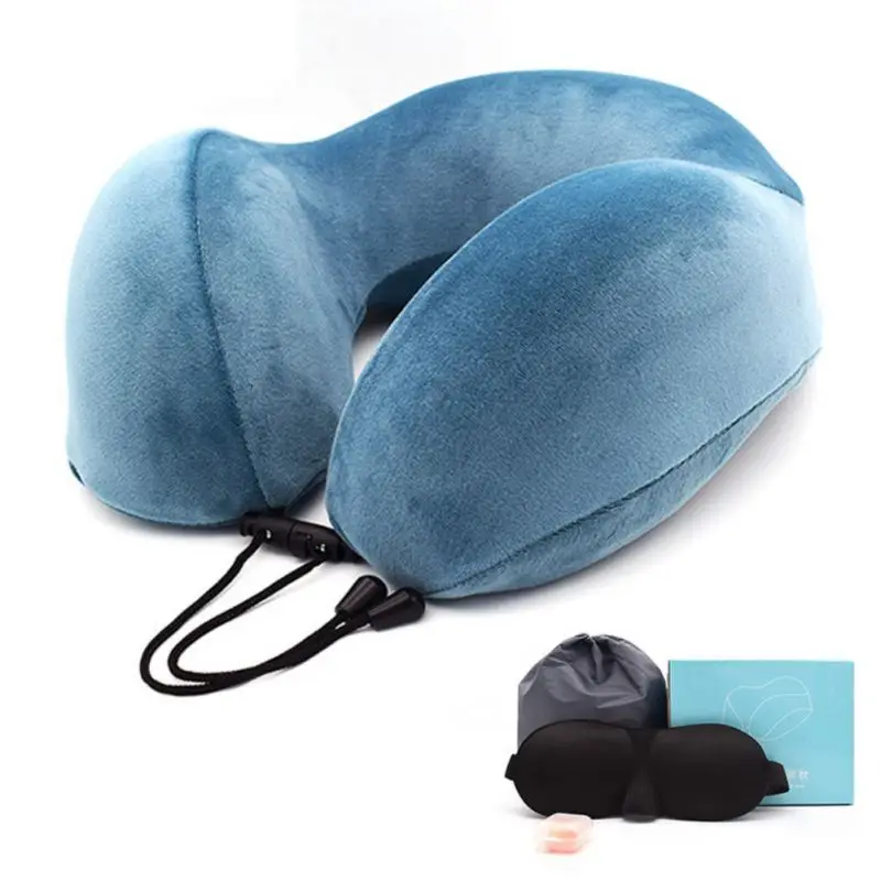 

U-Shape Travel Pillow for Airplane Inflatable Neck Pillow Travel Accessories 4Colors Comfortable Pillows for Sleep Home Textile