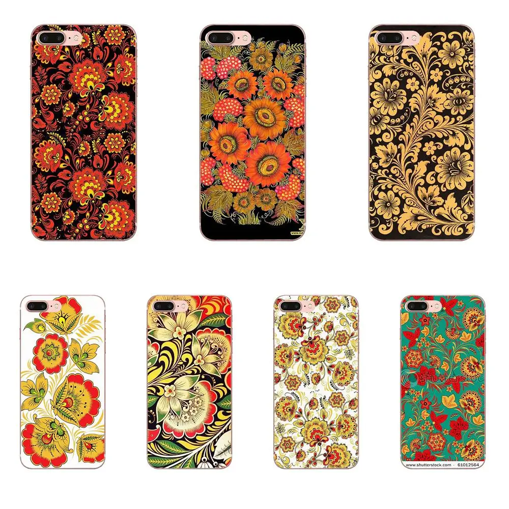 

Bixedx TPU Call Box For Huawei G7 Y6 II Y7 For Xiaomi Redmi Note 2 3 5 Mi 3 4 4C 4I 5S 5X 6X Pro Khokhloma Flower Floral