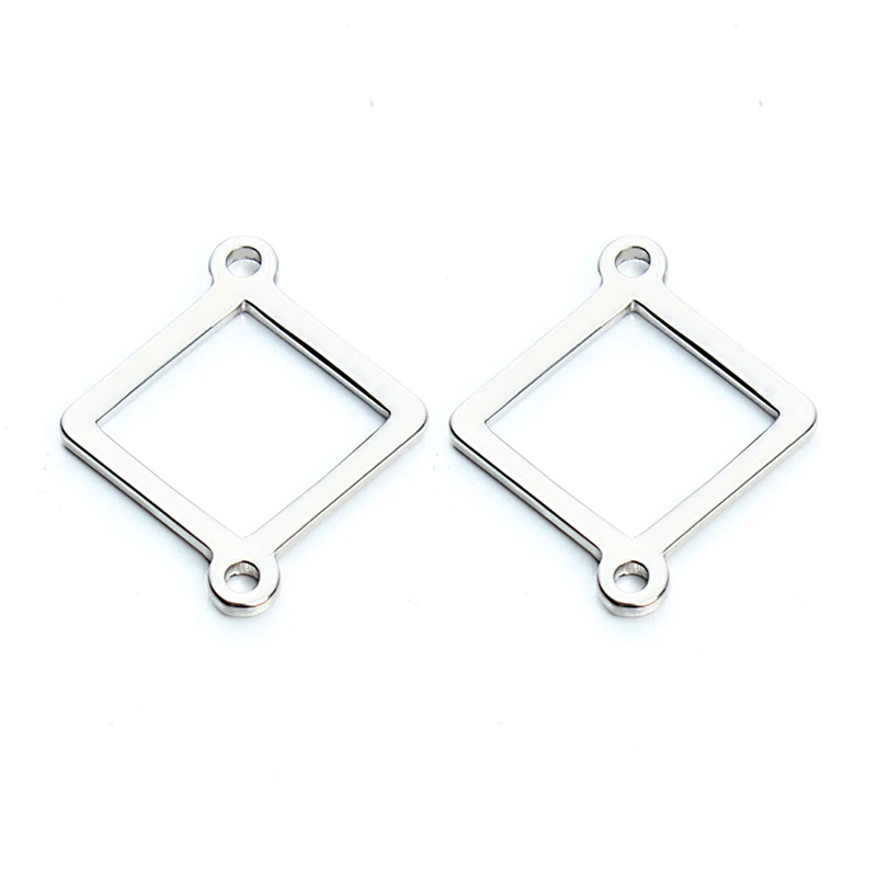 20pcs/lot 17.5*22mm Stainless Steel Metal Charm Connector For Bracelet