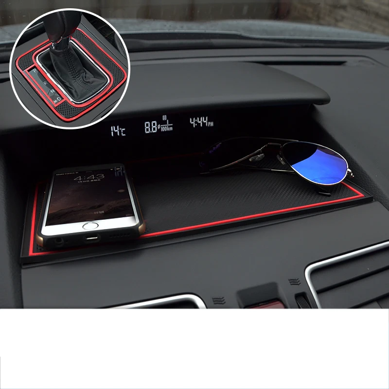 

lsrtw2017 Silica gel car dashboard anti-slip mat gear panel mat for subaru forester 2013 2014 2015 2016 2017 2018