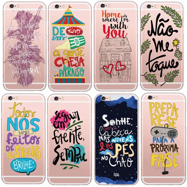 Newest Fashion Soft clear silicone Portugal French Words