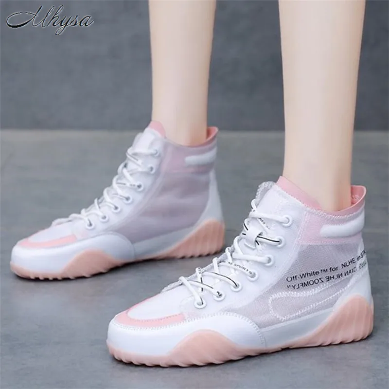 Mhysa Women Sneakers Fashion Casual Shoes Woman Comfortable Breathable Mesh Flats Female Platform vulcanized shoes T1092