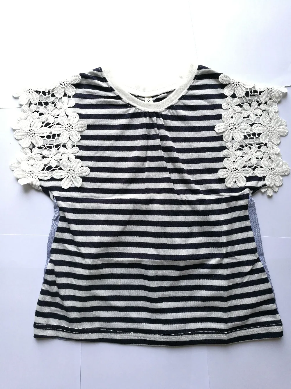 

Princess Party Dress Black And White Stripes Summer Girl Dress Embroidered Flowers Girls Children's Clothing