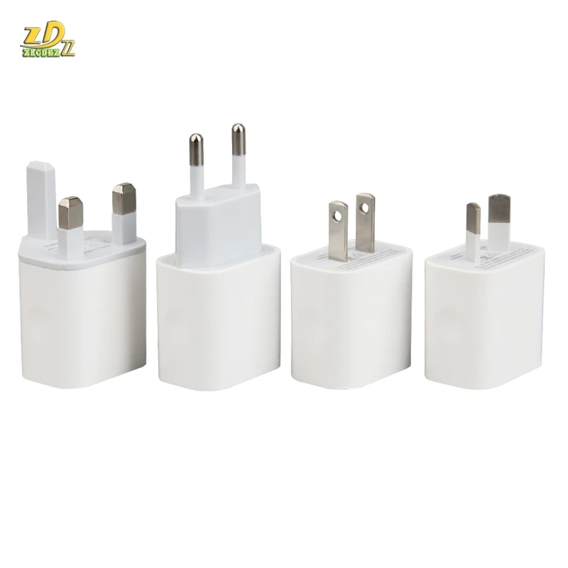 300pcs new white 2 Ports 2USB Dual USB Cell Phone Charger 5V 2A EU US AU UK Plug Wall Power Adapter for iPhone Samsung genuine