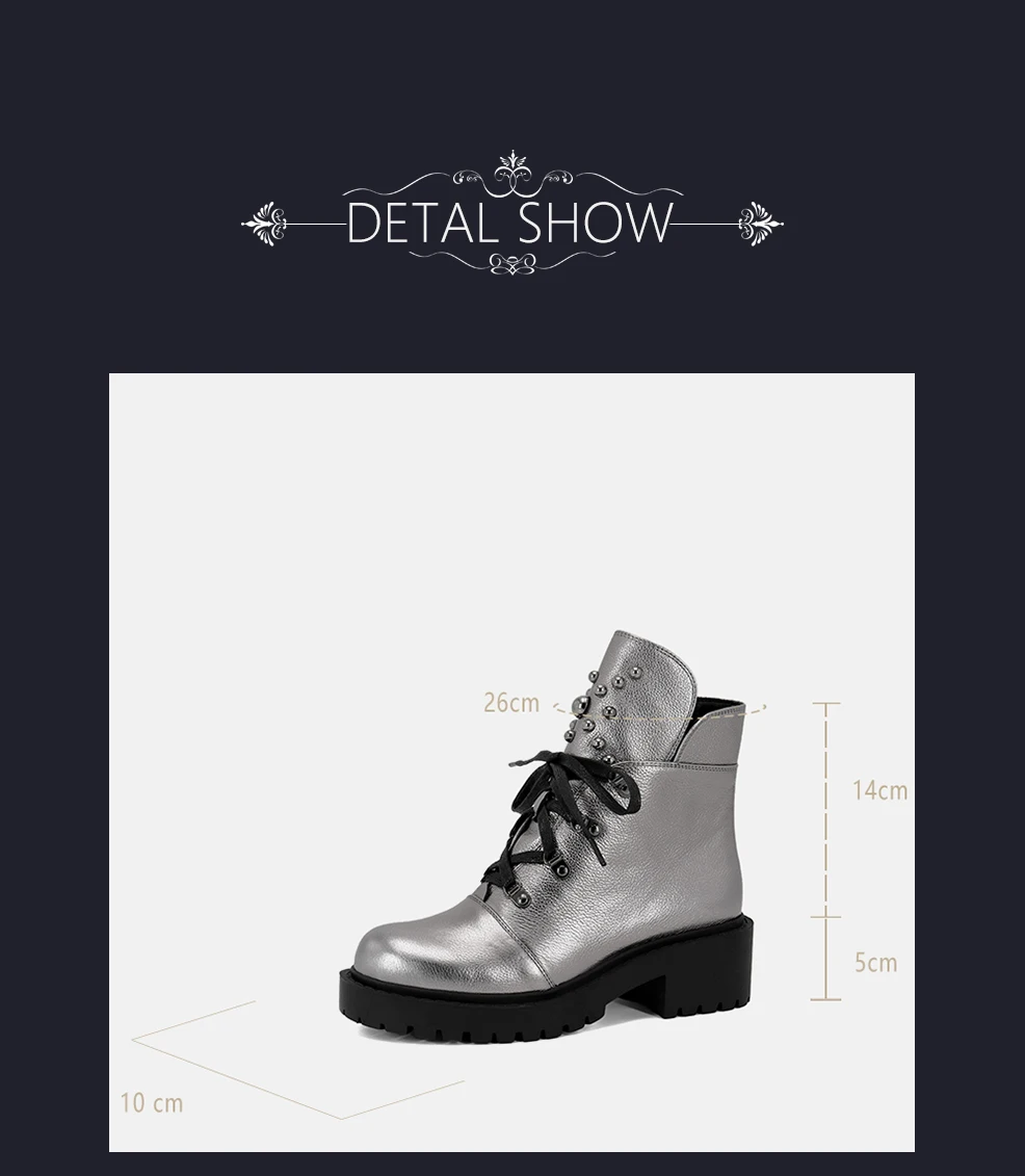 SOPHITINA/Новые ботильоны Высококачественная женская обувь из коровьей кожи на шнуровке модные теплые короткие плюшевые зимние ботинки на квадратном каблуке; M42