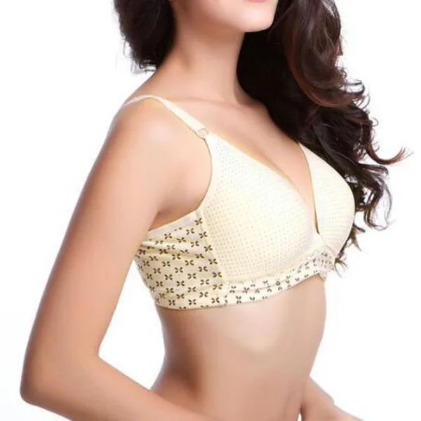

Fashion Maternity Women's Dots Print Cotton Fast Feeding Bra Pregnant Nursing Cotton Breastfeeding Bras