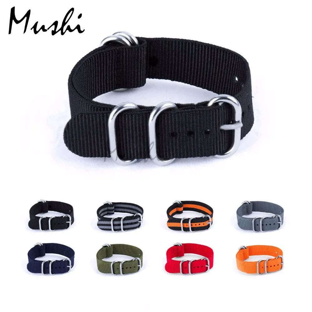 Watch Strap Fabric Nylon Canvas Watchbands Women Men Black Sport Watches Band With 5 Rings Sport Watches Men Women 20, 22, 24mm Watch Strap Fabric Nylon Canvas Watchbands Women Men Black Sport Watches Band With 5 Rings Sport Watches Men Women 20, 22, 24mm