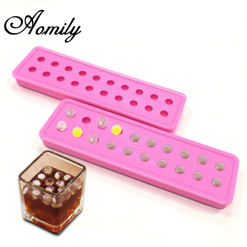 

Aomily Food Grade Silicon Bar Drink Whiskey Sphere Small Round Ball Ice Brick Cube Chocolate Juice Ice DIY Kitchen Cooking Tool