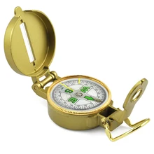 Горячая Металлическая портативная многофункциональная американская военная Складная линза компас подарок