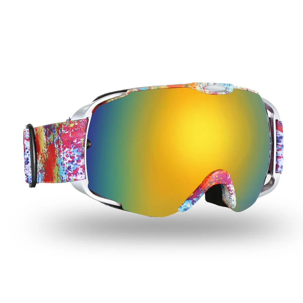 جديد الكبار تزلج نظارات الشتاء الثلوج الرياضية على الجليد نظارات مكافحة الضباب كروية المزدوج عدسة الرجال النساء الثلج التزلج التزلج قناع