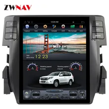 ZWNVA Tesla IPS Screen Android 7.1 Car No DVD Player Radio GPS Navigation For Honda Civic 2016 2017 2018 Head Unit Multimedia