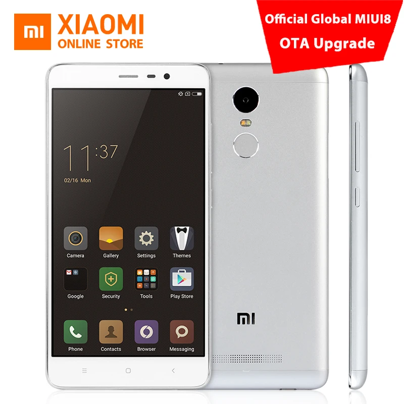 Original Xiaomi Redmi Note 3 Pro mobile phone Official Global Firmware 5.5 Inch FHD 2GB 16GB 64bit Snapdragon 650 16.0MP MIUI8