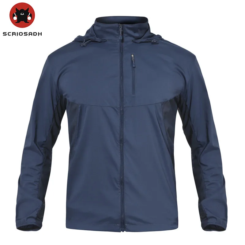 

Spring Summer Outdoor Sun protection Clothing Men's Ultrathin Breathable Skin Coat Waterproof Quick dry Sports Trench Coat