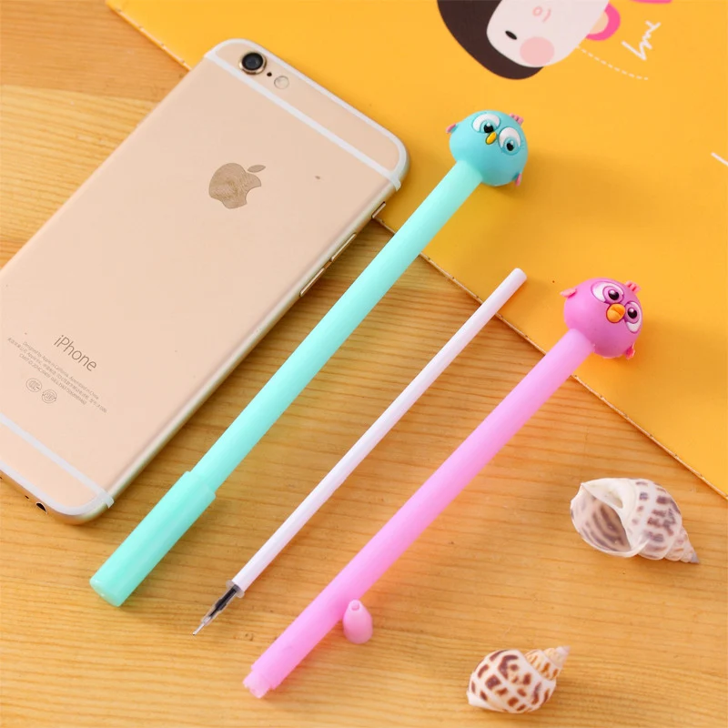 Caneta de Tinta Material de Escritório Escola de Escrita Kawaii Preta 0.38 Milímetros Caneta Suave 50 Pcs Gel 3 escritório escola de escrita suave