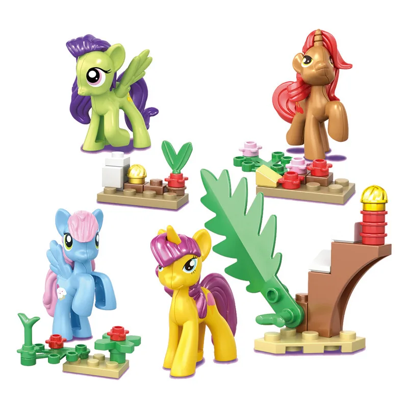 My Rainbow Horse Friendship Magic Building Blocks Compatible legoING Little PonI Rainbow Dash Pinkie Pie Figure Toys Kids My Rainbow Horse Friendship Magic Building Blocks Compatible legoING Little PonI Rainbow Dash Pinkie Pie Figure Toys Kids