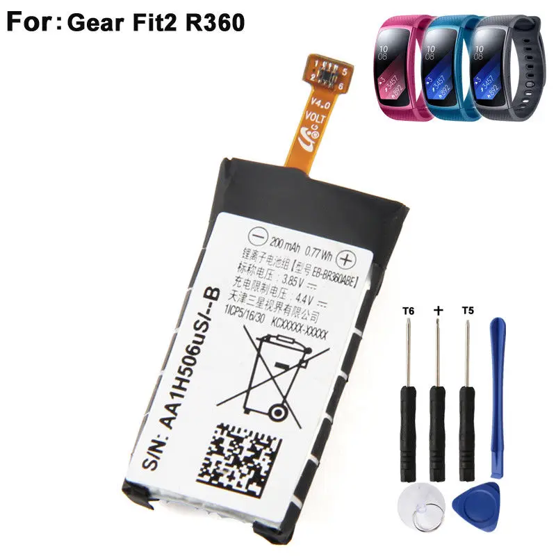 

Original Battery EB-BR360ABE For Samsung Gear Fit2 Fit 2 R360 Smart Watch 200mAh