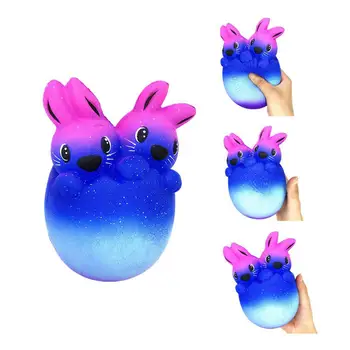 

Cute Galaxy Dual Rabbit Squishies Slow Rising Scented Squeeze Children Toy Gift
