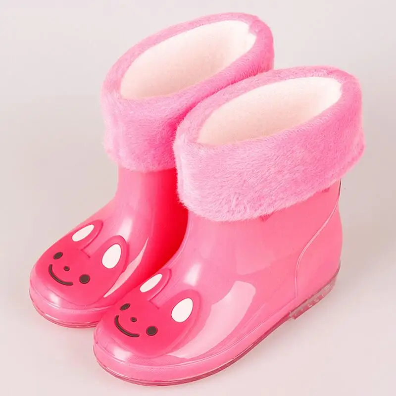 Image New Coming Rain Boots Warm Rain Boots For Boys And Girls Cartoon Children Fashion Rubber Baby Shoes Toddler For Kids Shoes