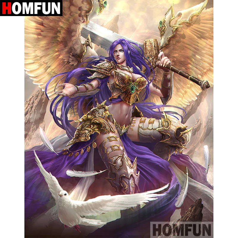

HOMFUN 5D DIY Diamond Painting Full Square/Round Drill "Cartoon warrior" Embroidery Cross Stitch gift Home Decor Gift A09330