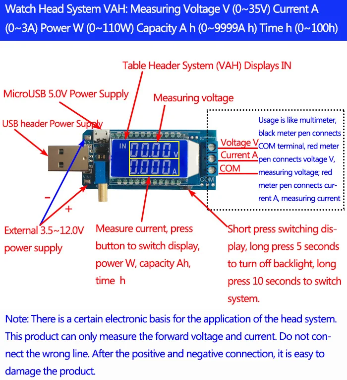 DC USB Boost/понижающий преобразователь Мощность при напряжении от 5 в до 1,2 V~ 24v 12v Регулируемый источник питания Ач Емкость