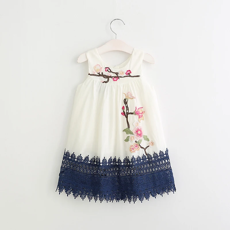 Sodawn/платье с цветочной вышивкой для девочек, одежда для маленьких девочек, платье для девочек, детская одежда, стильная одежда с кружевом