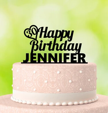 Decoration De Gateau Personnalisee Avec Nom Et Age Decorations De Fete D Anniversaire Aliexpress