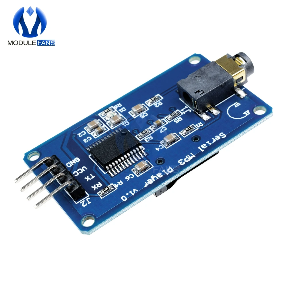 Последовательный модуль музыкального MP3 плеера YX5300 UART для Arduino AVR ARM PIC CF Micro SD SDHC