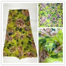 6 momme Шелковый шифон с узором ткань, шелк тутового шелка шифон tissu для женщин блузка DIY Одежда, 140 см ширина шелк tissu Австралийский метр DSF08