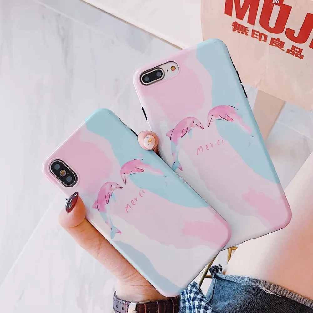 Cuptakes Роскошные Желе IMD Мягкий силиконовый чехол для iPhone 7 8X6 6 S Чехол милый розовый