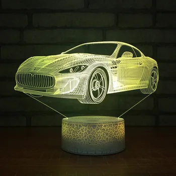 

New Car3d Night Lights New Strange Colorful Led 3d Lamp Energy Saving Creative Gift Decorative Kids Lamp