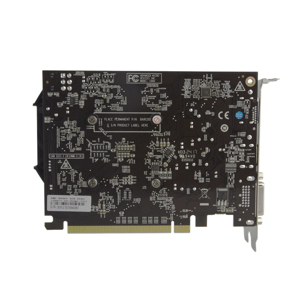 Alseye Вентилятор охлаждения графическая карта RX 460 GPU 4 ГБ 128Bit GDDR5 видео карты