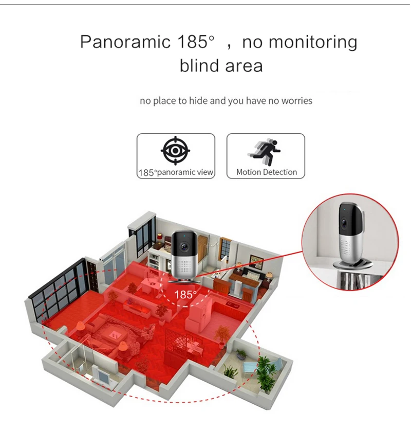 1080HD панорамный Камера Беспроводной WiFi инфракрасная смарт-камера камеры ночного видения мобильный телефон приложение удаленно наблюдения сети камеры