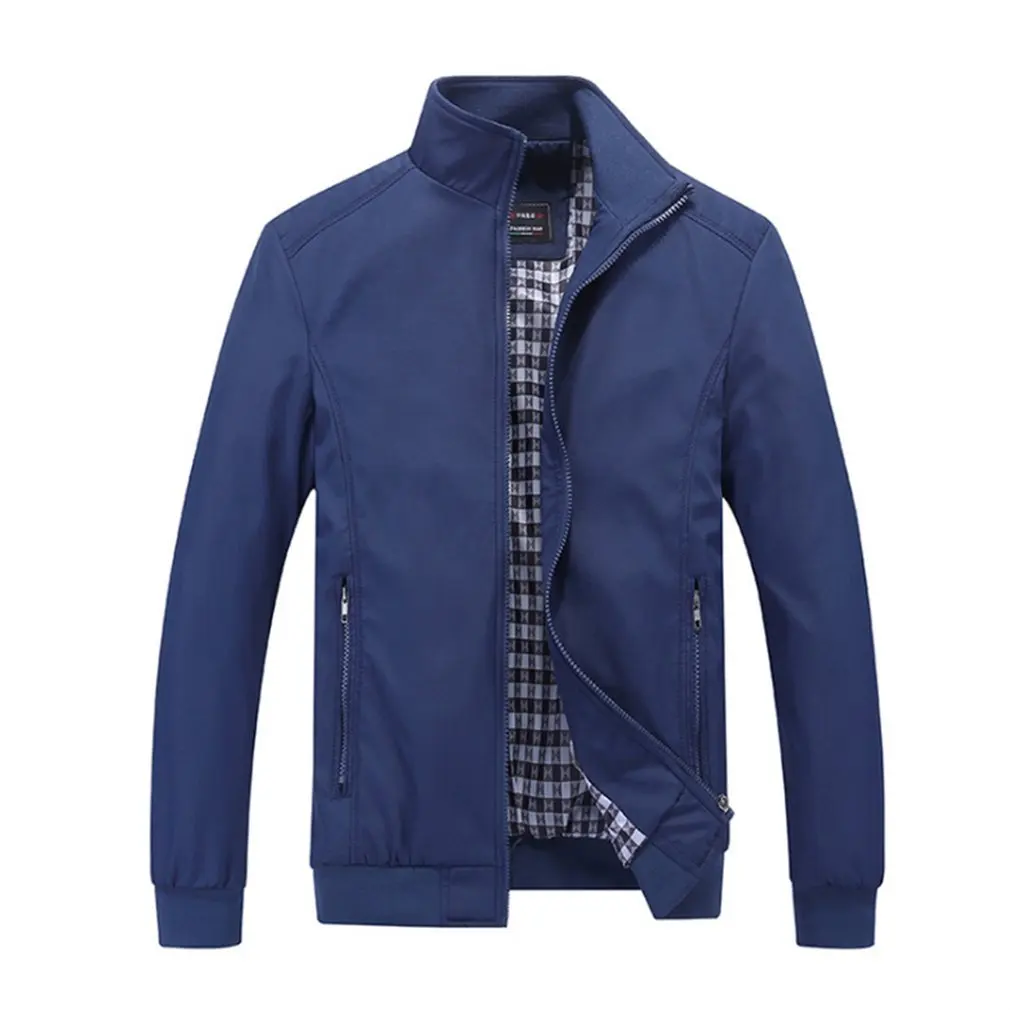 

New Men Baseball Jacket Slim Plus Size 5XL Long Sleeve Zipper Bomber Jackets 2018 Autumn Streetwear Moletom Masculino Male Coats
