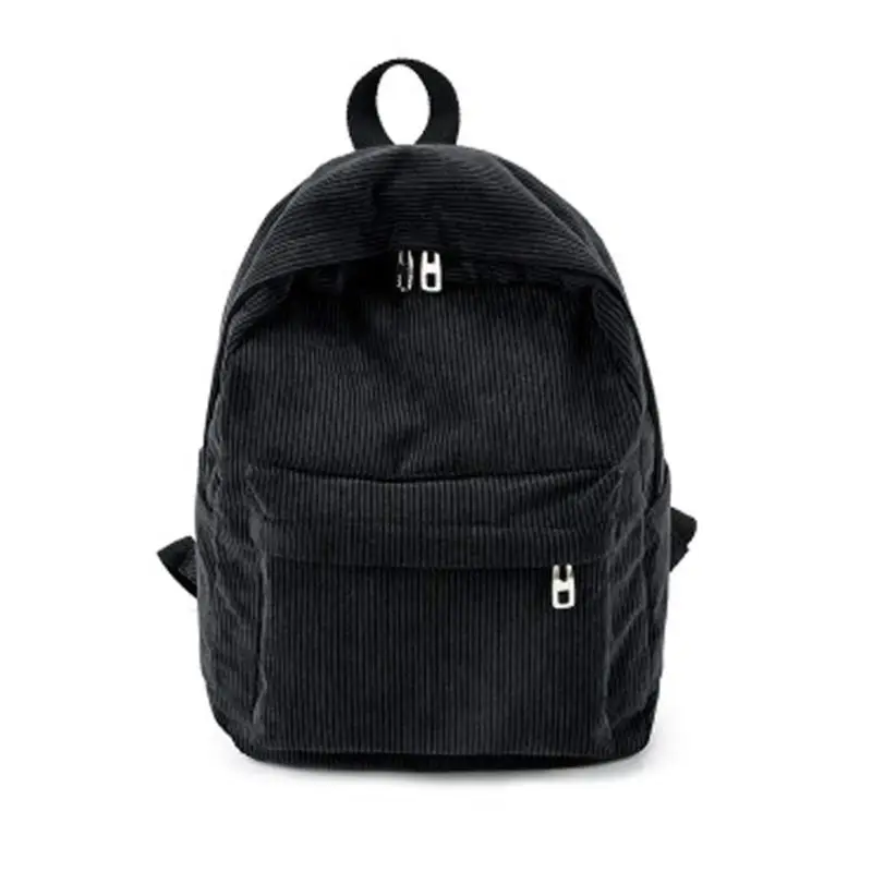 

2019 new Women Vintage Rucksack Corduroy Backpack School Bag Casual Computer Bookbag