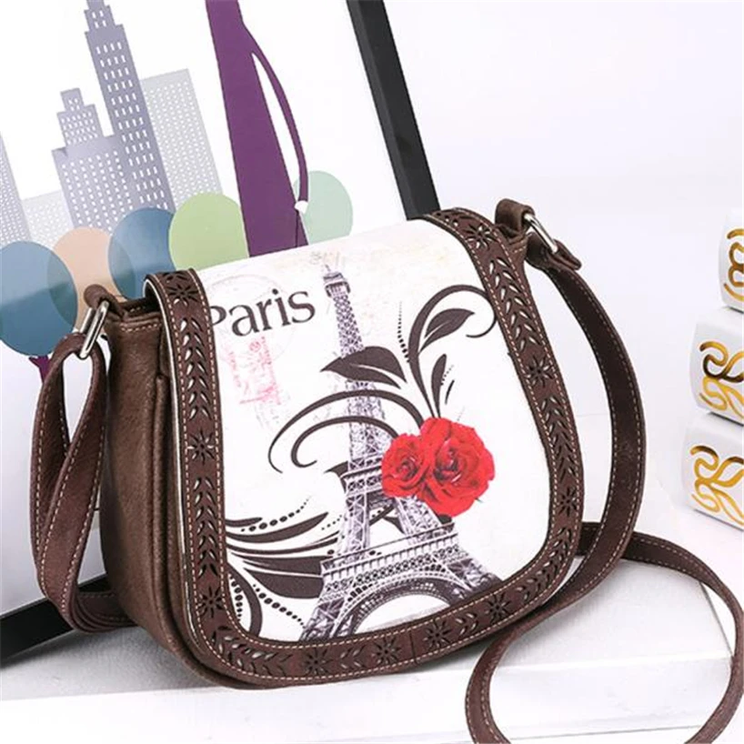 Aelicy женские сумки-мессенджеры через плечо из искусственной кожи с принтом «Башня Парижа», дизайнерские сумки известного бренда, сумки на плечо с клапаном