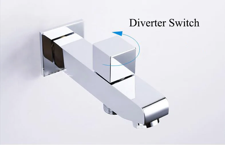 

2 Function shower Spout Bath tub Shower Mixer Faucet Spout Filler with Diverter Valve 04-064