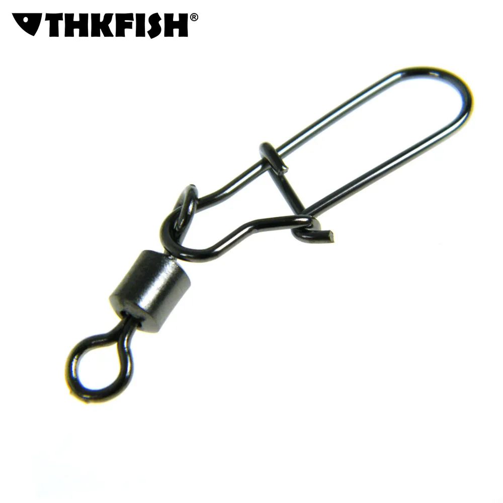 

200 Pcs #8 22mm 8kg Rolling Swivels With Crosslock Snap Fishing Hooks Lure Connector Freshwater Sea Fishing Tackle Accessories