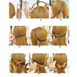 Мода для девочек, милое и красивое ежедневных поездок для женщин девочек двойное крепление эластичная резинка для волос, повязка на голову
