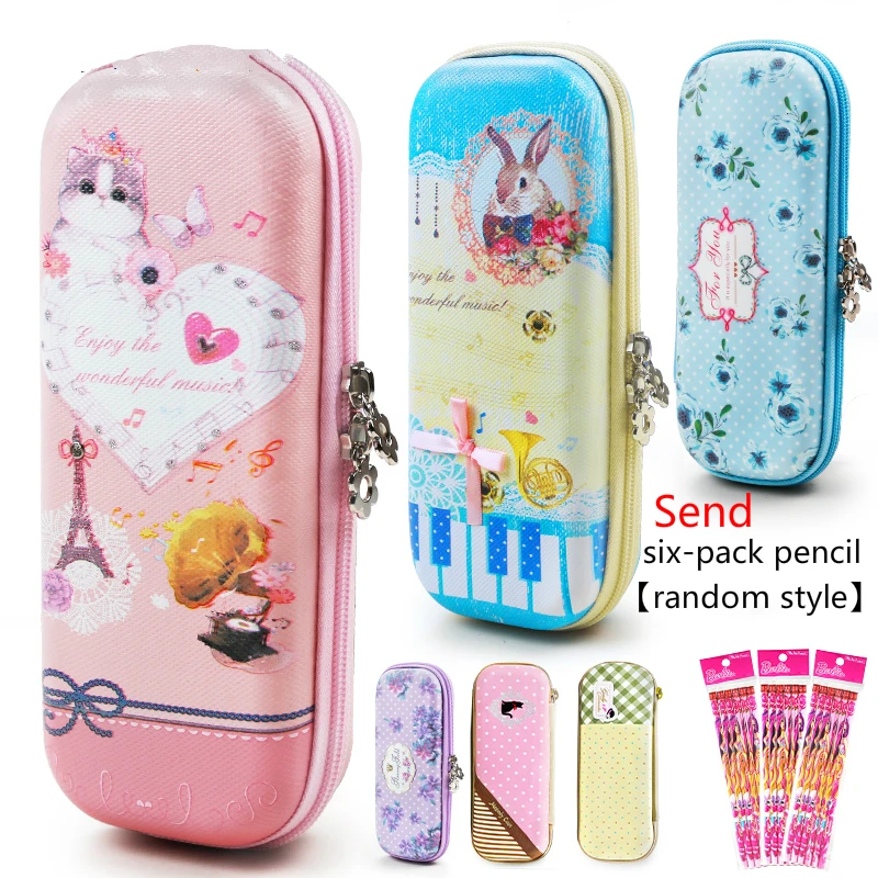 

Pupils Pencil Case Girl Princess Cute Cartoon Children Pencil Case Creative Pen Box Large Capacity Pencil Bag for Boy and Girl