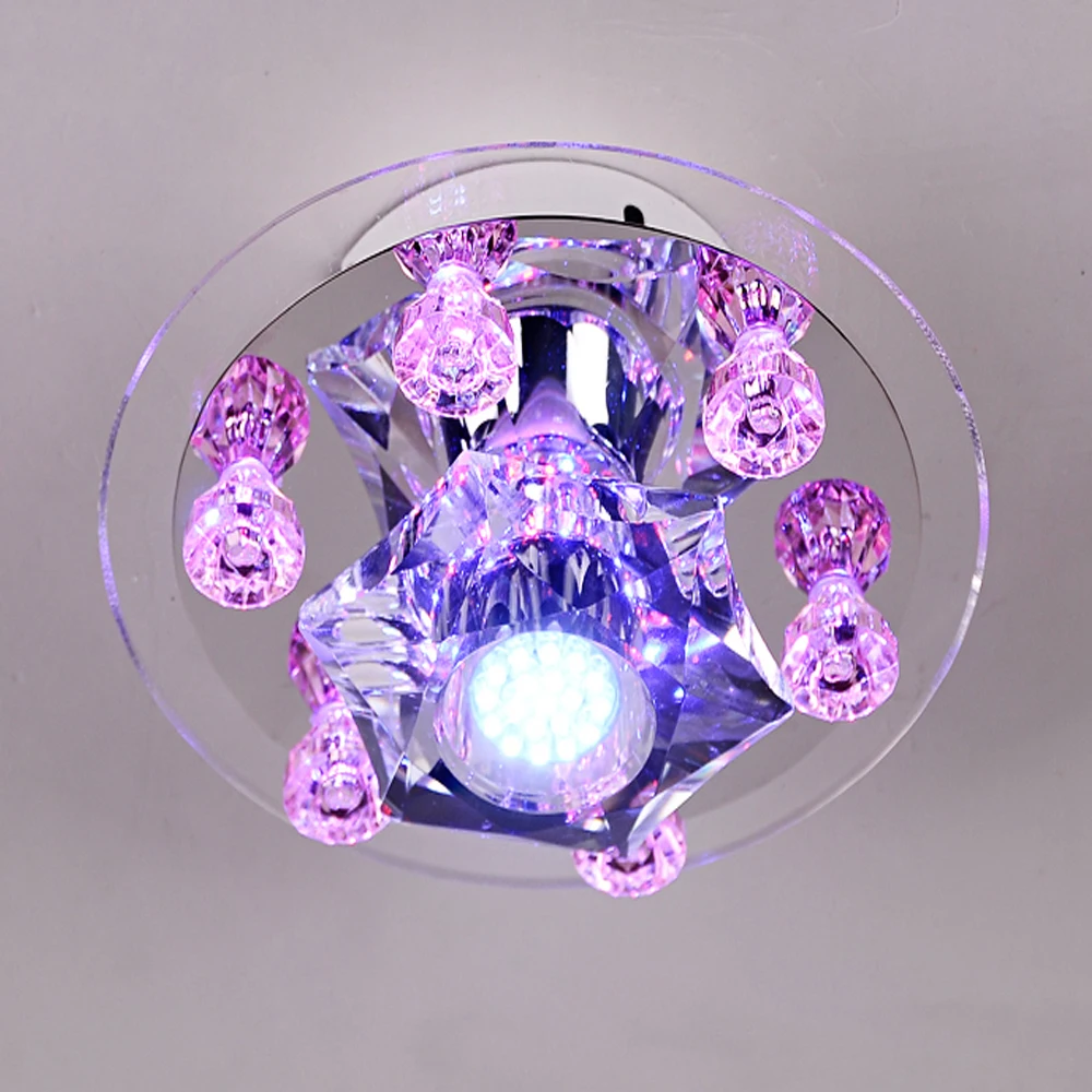 

Flush Mount Crystal LED Spotlight 110V-220V LED Downlight Ceiling Light Lamp for Home Lighting Living Room Ceiling Spotlights