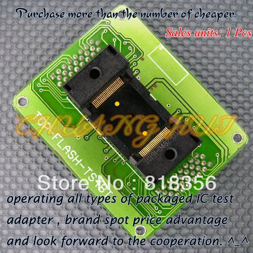 

TOP-FLASH-TS48BT Programmer Adapter TSOP48 IC Test Socket Pitch:0.5mm