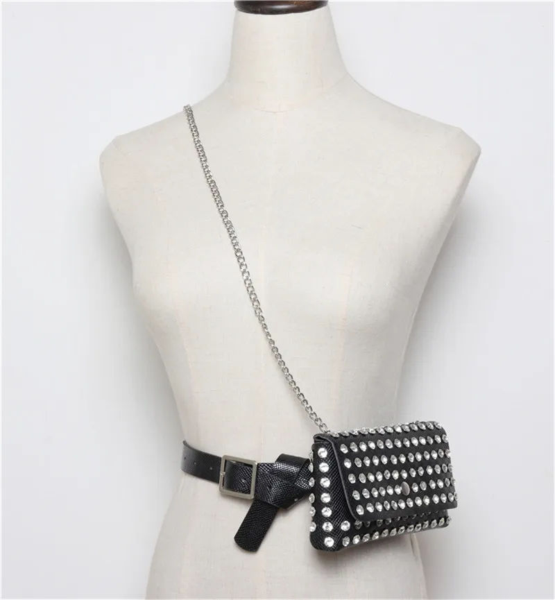Mihaivina бриллианты дизайнерские женские поясные сумки роскошные змеиные поясные сумки женские модные черные поясные сумки с цепочкой на плечо