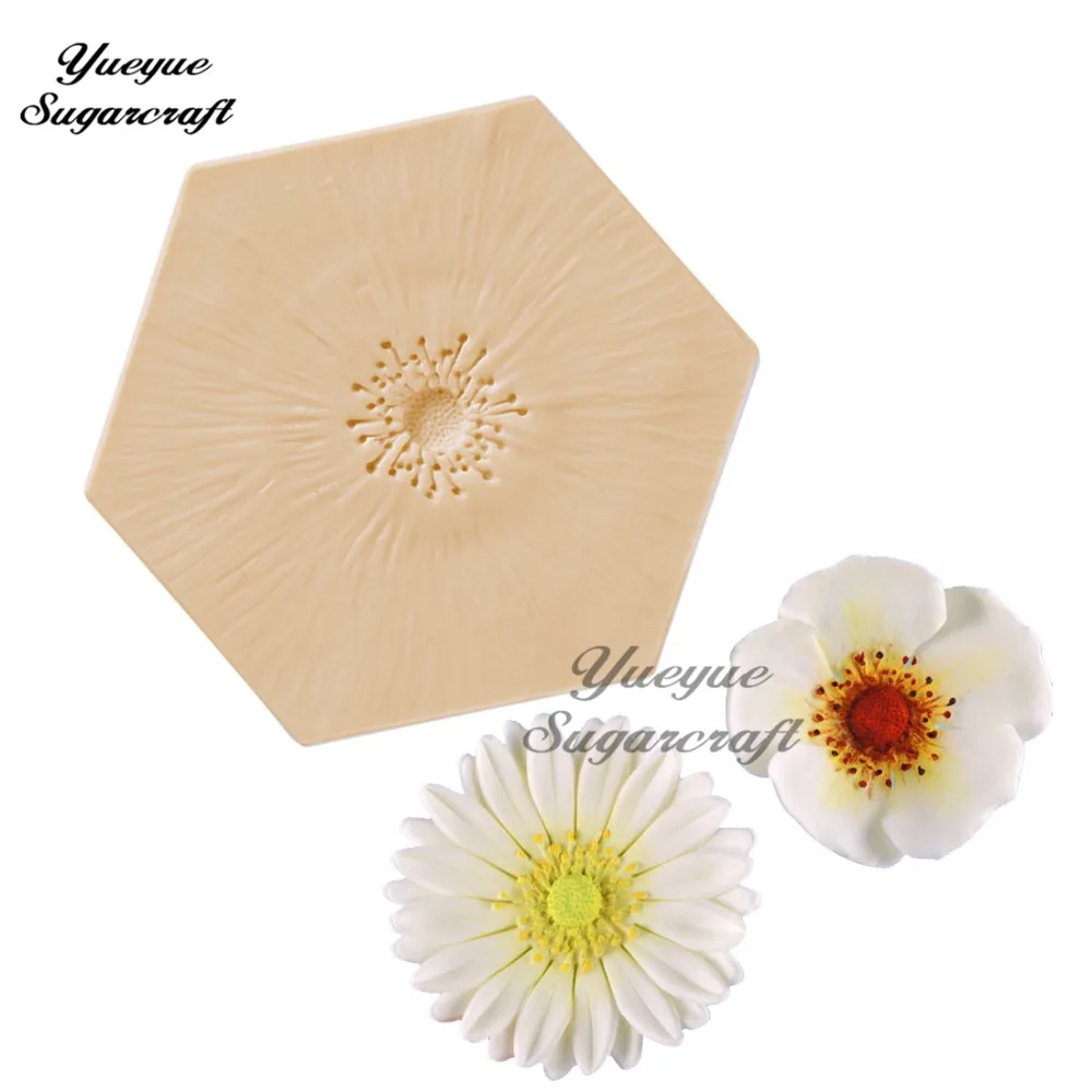 

Yueyue Sugarcraft Rose daisy Flower silicone cake mold fondant mold cake decorating tools chocolate gumpaste mould rubber mould