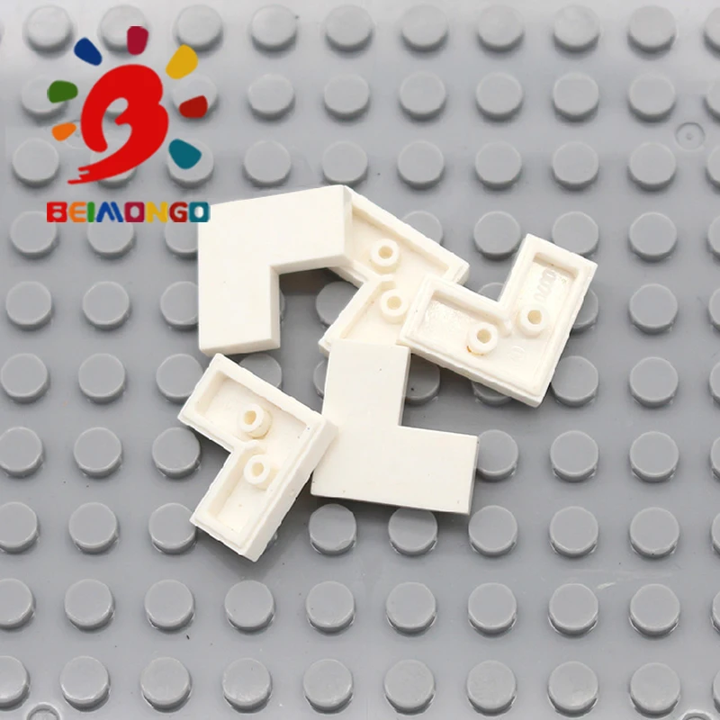 BEIMONGO строительные блоки плоская черепица 2x2 угол 200 шт образование и интеллектуальные DIY детские игрушки могут быть compitabled